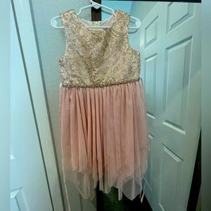 Rare Editions Girls Size 5 Pink & Gold Sequin Dress